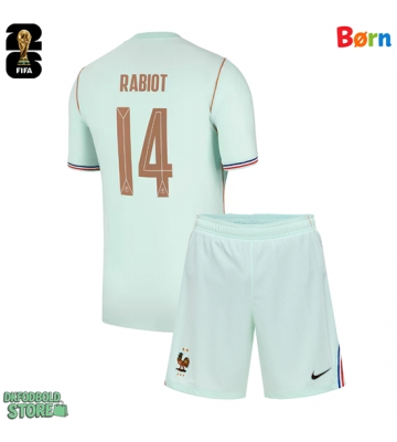 Frankrig Adrien Rabiot #14 Replika Babytøj Udebanesæt Børn VM 2026 Kortærmet (+ Korte bukser)